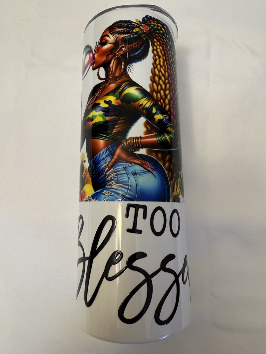 Too Blessed to Be Stressed - 20 oz Insulated Tumbler